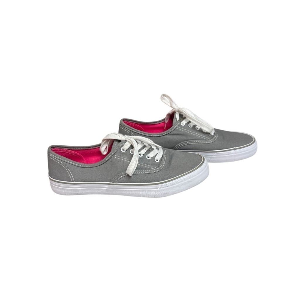 Women's Joe Boxer size 11M Gray and Pink Canvas Sneakers